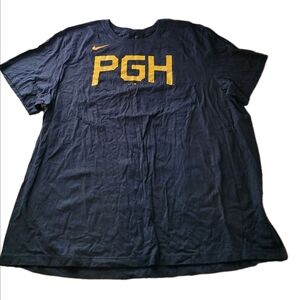 NWT Pittsburgh Pirates Black Nike Logo T-Shirt Size 3XL